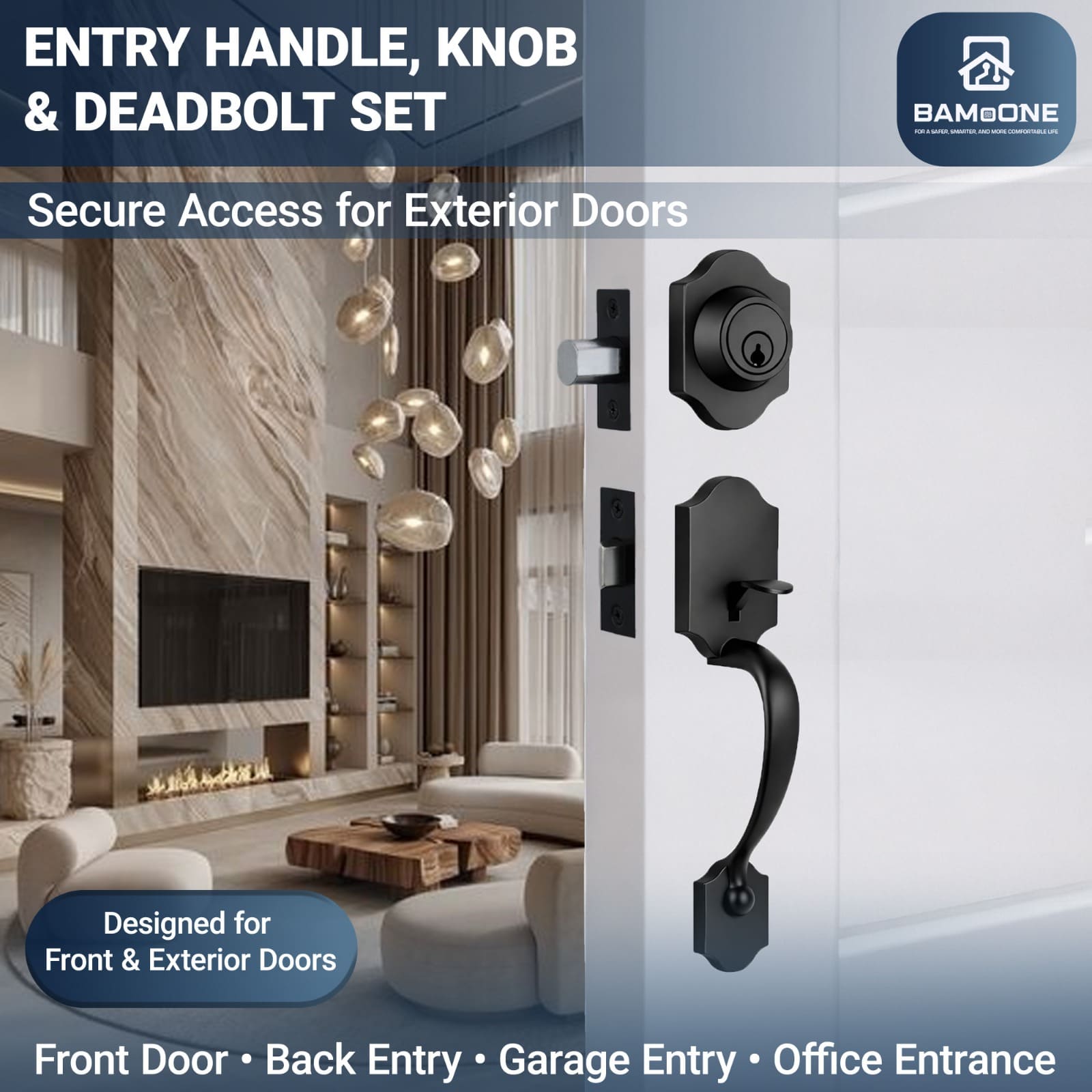 Giriş Qapısı Tutacağı, Dəstək və Deadbolt Dəsti